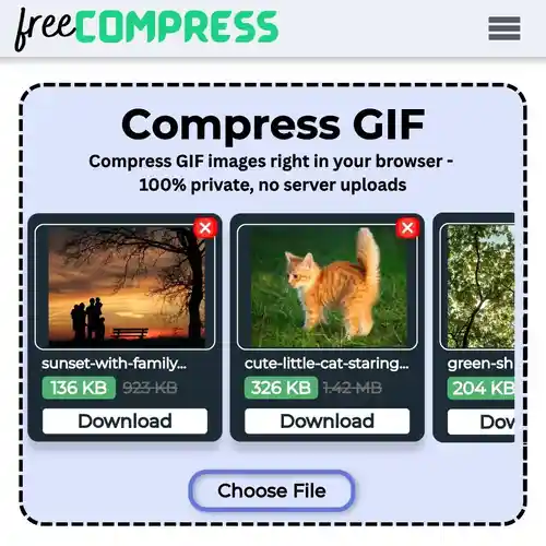 Compress GIF Online Tool Preview